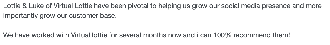 Testimonial from Alex